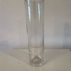 Sleek Transparent Glass Vase
